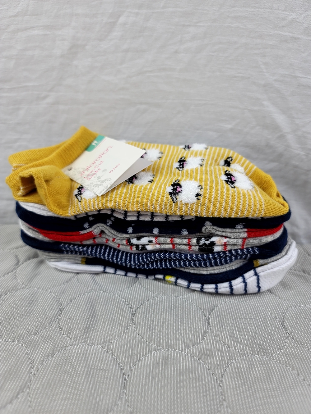 NWT Xhilaration Multicolored Low-Cut Socks 10 Pairs Pack Shoe Size 4-10 Target